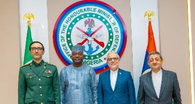 Meeting between Mr. Mahdavi Raja and the Minister of Defense of the Federal Republic of Nigeria
